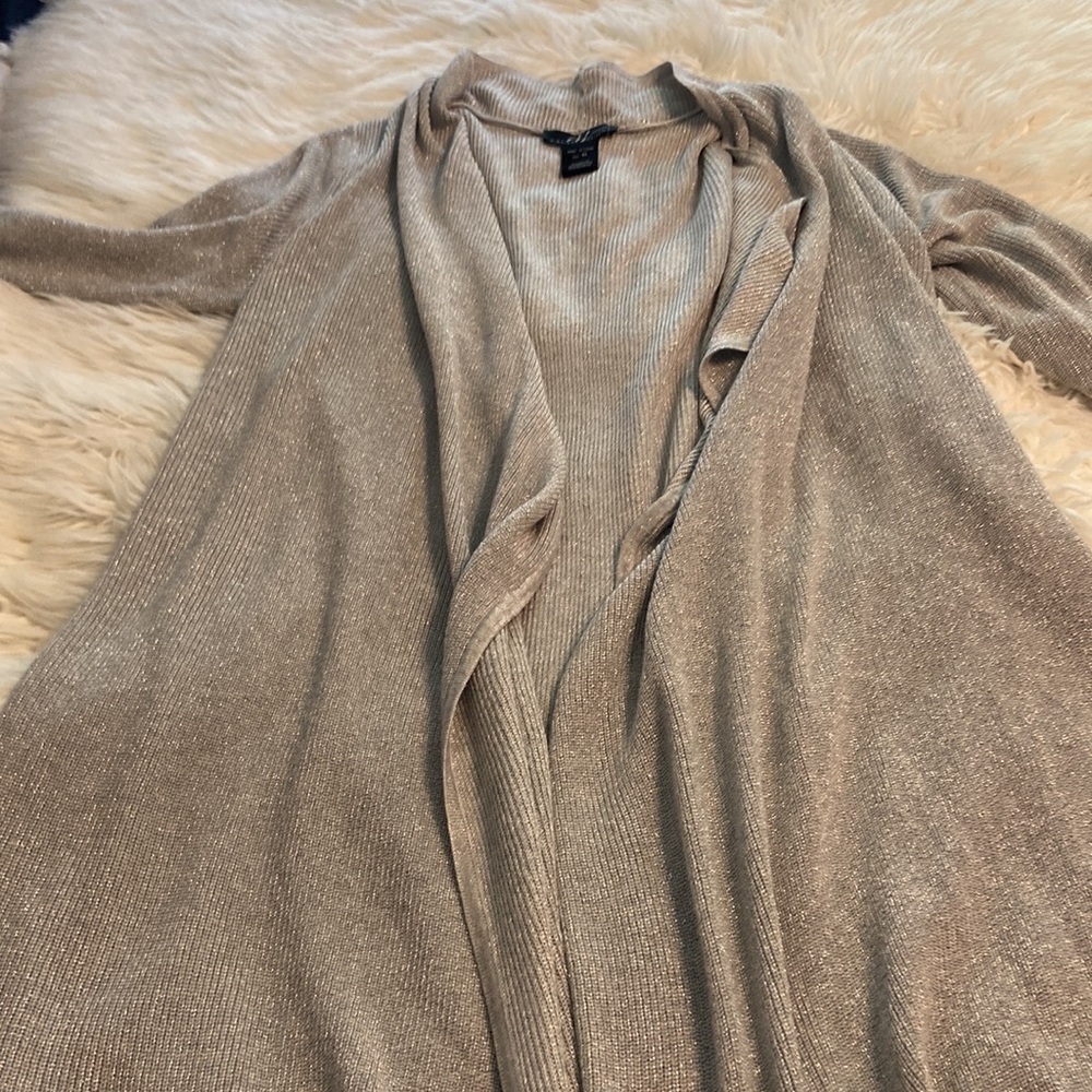 Midnight Velvet Cardigan size XL excellent condition length 37” color silver - Picture 9 of 12
